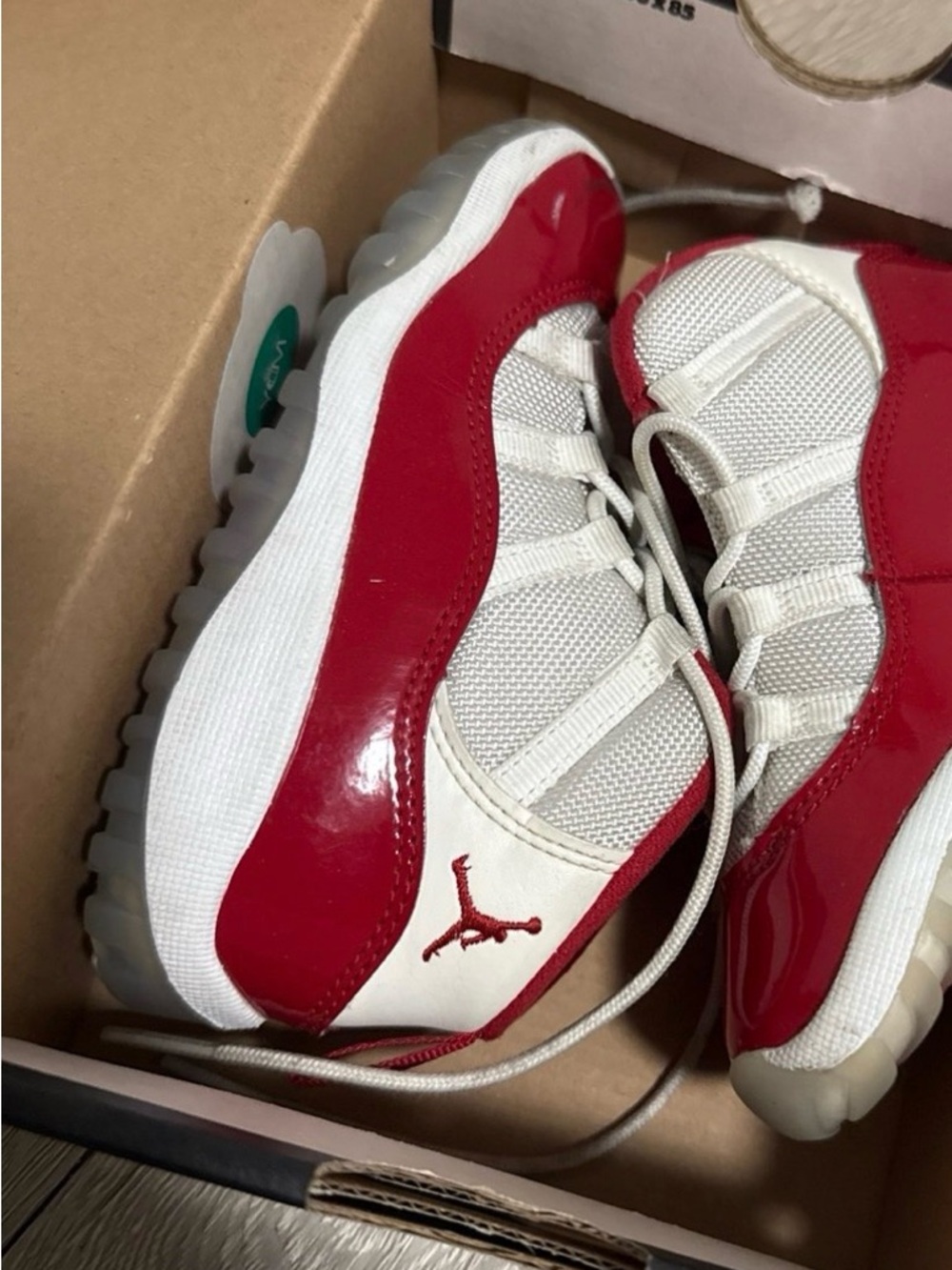 Jordan Kids' Red & White Retro Low-Top Sneakers